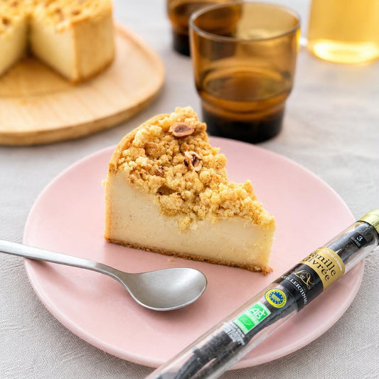 flumble - flan crumble à la vanille givrée de la réunion 